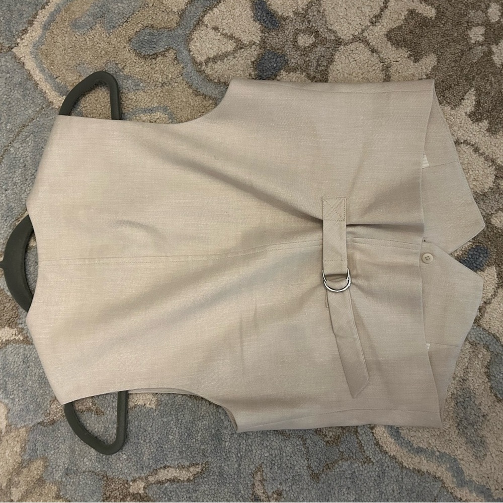 Veronica Beard Neutral Cream Tailored Vest - Picture 4 of 6